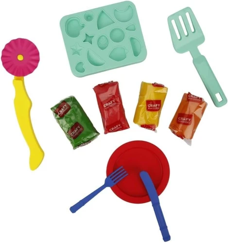 Set pastă de modelat Crafty Dough Crazy Pizza, 10 elemente cumpăra în Chișinau