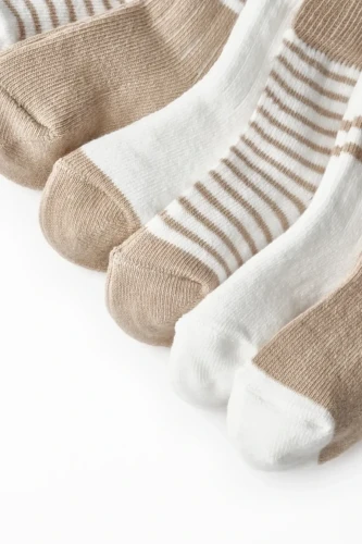 Носочки BabyCosy Beige & White, 6 шт. (12-24M) купить в Кишиневе