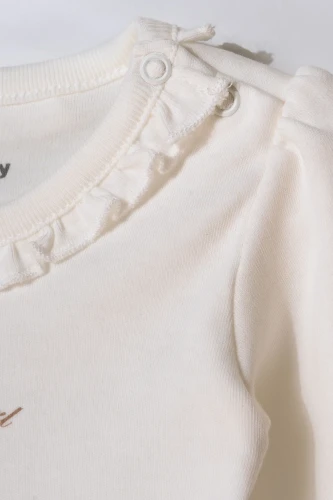 Body cu mânecă lungă BabyCosy Girl Ecru & Ivory, 2 buc. (18-24L) cumpăra în Chișinau