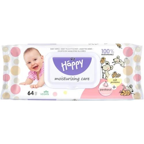 Салфетки влажные для интимной гигиены Bella Baby Happy Oat Proteins & Panthenol, 64 шт. купить в Кишиневе