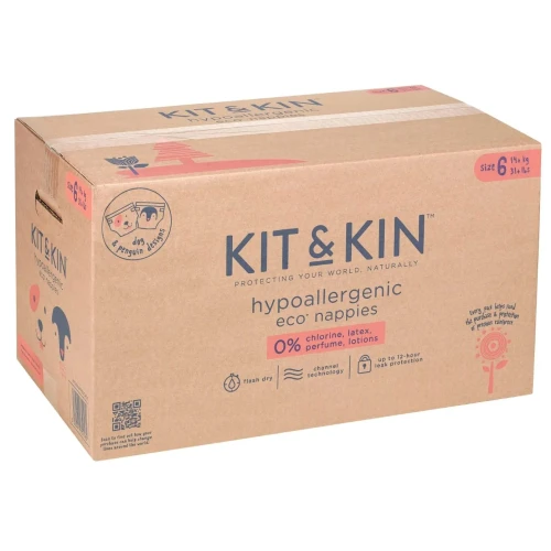 Подгузники Kit&Kin Hipoalergenice Eco XXL BOX №6 (14+ кг), 96 шт. купить в Кишиневе
