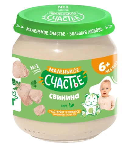 Пюре Маленькое Счастье из свинины (6 месяцев+), 80 г купить в Кишиневе