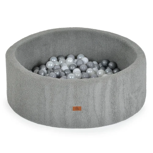 Covoraș pentru copii cu bile Moni Boucle 200 balls Grey, 90x90x30 cm cumpăra în Chișinau