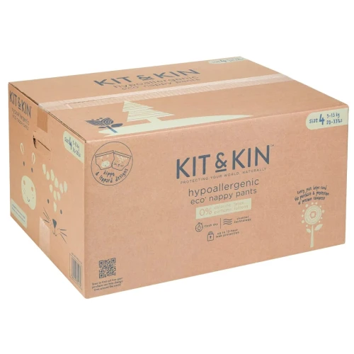 Подгузники-трусики Kit&Kin Hipoalergenice Eco XXL BOX №4 (9-15 кг), 132 шт. купить в Кишиневе