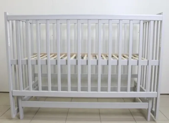 Set Pătuț Kuzya Cristina Gri + Saltea Kuzya 120x60 + Lenjerie 8 Piese PernaMea Confort cumpăra în Chișinau