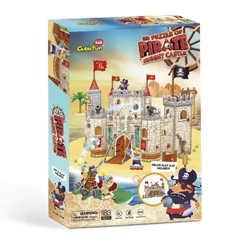 Puzzle 3D Cubic Fun Pirate Knight Castle, 183 elemente cumpăra în Chișinau