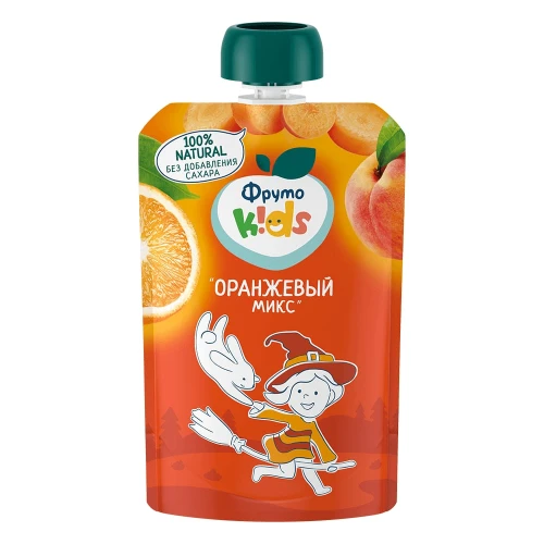 Piure ФрутоKids Mix Portocaliu din mar-piersic-morcov-portocala (6 luni+), 90 g cumpăra în Chișinau