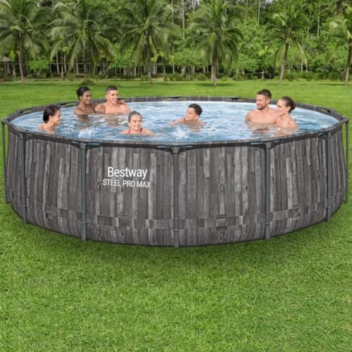 Bazin pentru copii Bestway Steel Pro Max Round + pompă de filtrare 3028 l/h, 13030 litri cumpăra în Chișinau