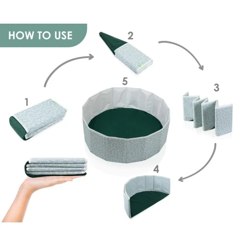 Коврик для детей с 100 шариками BabyJem Green, 30x83 см купить в Кишиневе