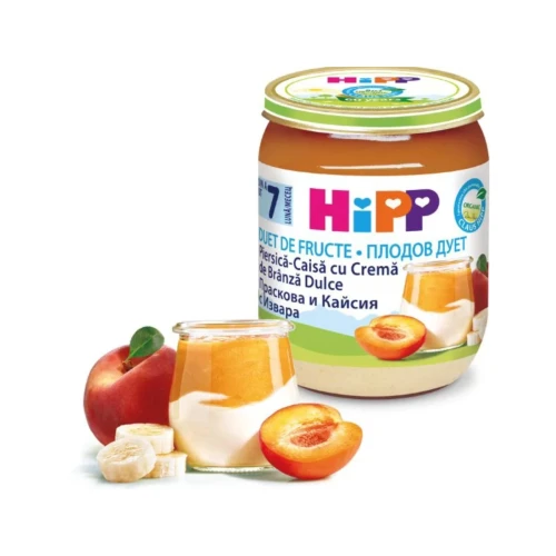 Piure HiPP Piersică și caise cu cremă de brânză (7 luni+), 160 g cumpăra în Chișinau