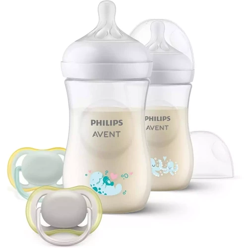 Набор бутылочек для кормления из полипропилена Philips Avent Natural Response с 2 сосками, 260 мл, 2 шт. купить в Кишиневе