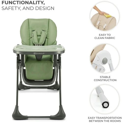 Scaun de masa 2 in 1 KinderKraft Tummie Green cumpăra în Chișinau