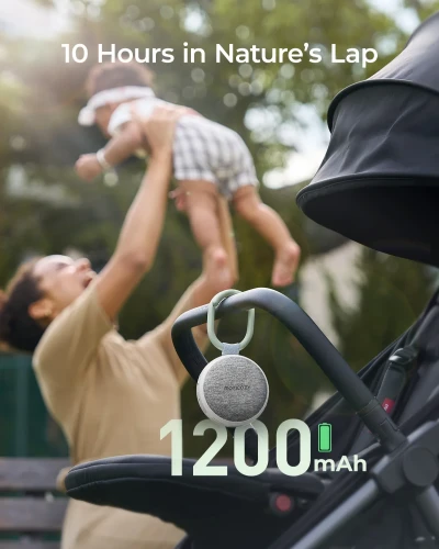 Ночник с успокаивающими звуками Momcozy Sound Night Light Grey & White купить в Кишиневе