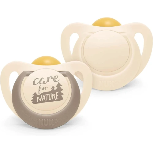 Пустышка ортодонтическая латексная NUK For Nature 18-36 мес 2 шт купить в Кишиневе