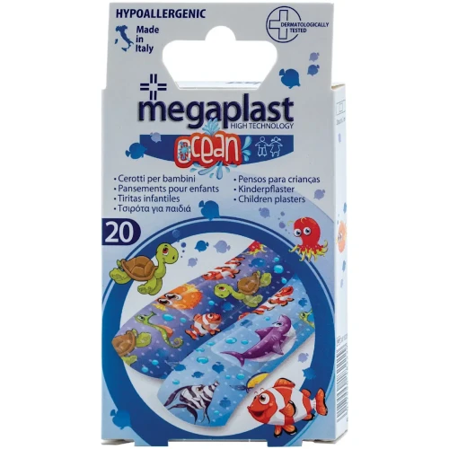 Emplastru Megaplast Ocean Albastru, 6x2 cm, 20 buc cumpăra în Chișinau