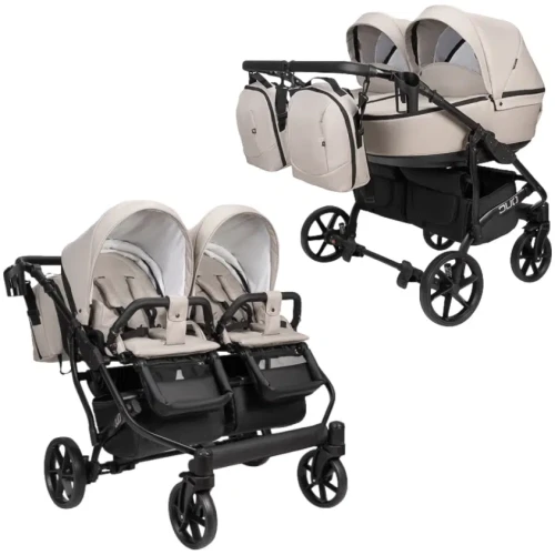 Carucior pentru gemeni 2 in 1 Angelina Tvigo-Duo Blue Smoke cumpăra în Chișinau
