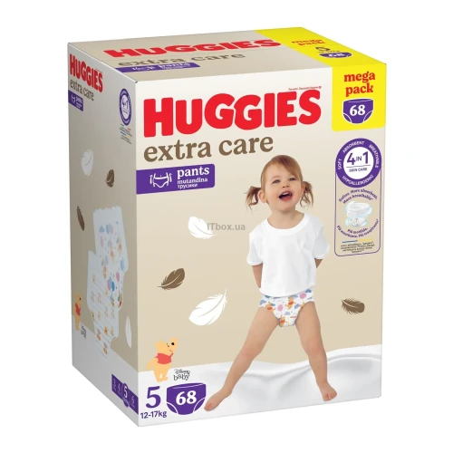 Подгузники-трусики Huggies Extra Care Box 5 (12-17 кг), 68 шт. купить в Кишиневе