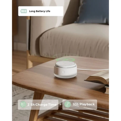 Ночник с успокаивающими звуками Momcozy Long Battery Life White & Mint купить в Кишиневе