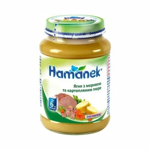 Piure Hamanek Miel cu morcovi si cartofi (6 luni+), 190 gr cumpăra în Chișinau