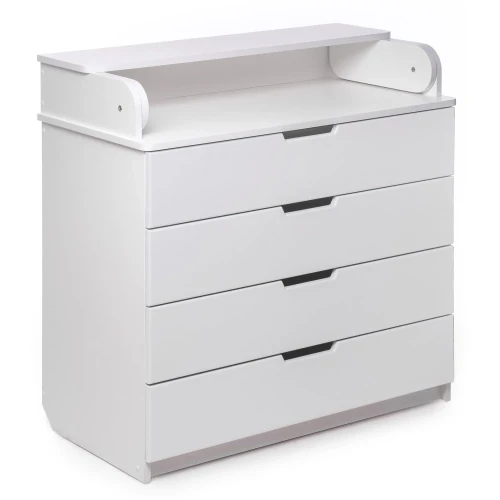 Set Pătuț Kuzya Miya White Grey + Comoda-măsuță de înfășat HappyBaby Pro 800 MDF White cumpăra în Chișinau