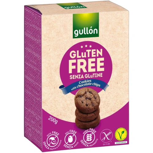Biscuiti Gullon Cacao Choco Chips fara gluten (12 luni+), 200 g cumpăra în Chișinau