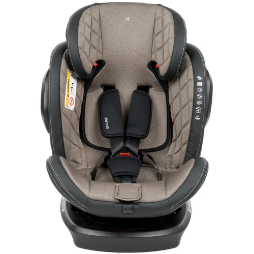 Автокресло 0-36кг Isofix KikkaBoo Stark Beige, поворотное 360 купить в Кишиневе