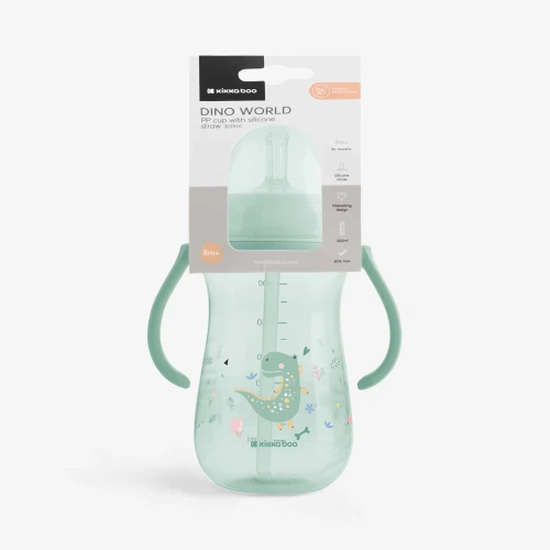Cană cu pai Kikkaboo Dino World Mint (8 luni+), 300 ml cumpăra în Chișinau