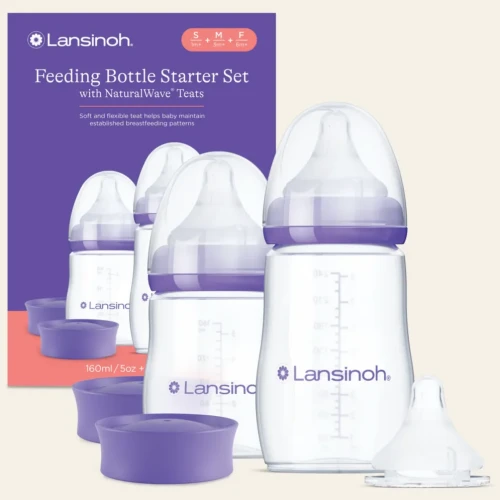 Set de biberoane pentru bebeluși din polipropilenă Lansinoh NaturalWave, 240 ml, 160 ml, 2 buc. cumpăra în Chișinau