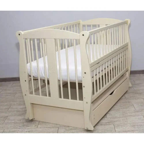 Кроватка детская Дубок Грация Слоновая Кость на маятнике с ящиком купить в Кишиневе