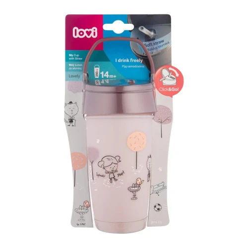 Cană cu pai Lovi Lovely Girl 350 ml cumpăra în Chișinau