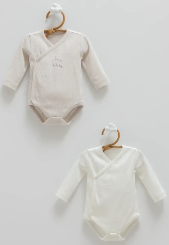 Body cu mânecă lungă Caramell All Time Boy Grey & Ivory, 2 buc. (0L) cumpăra în Chișinau