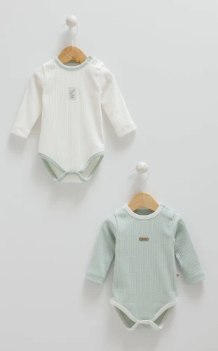 Body cu mânecă lungă Caramell Happy Boy Turquoise, 2 buc. (0L) cumpăra în Chișinau