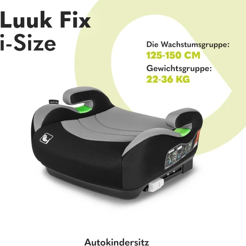 Автокресло-бустер 22-36 кг Lionelo Luuk Fix i-size Grey Stone купить в Кишиневе