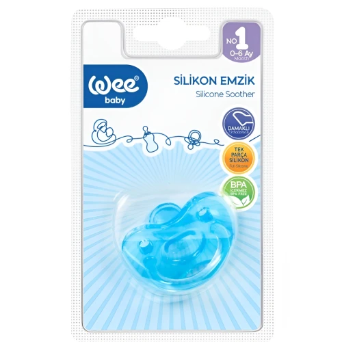 Suzetă ortodontică din silicon WeeBaby Blue/Pink în sort. 0-6 luni cumpăra în Chișinau