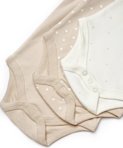 Боди с длинным рукавом BabyCosy Beige, 3 шт. (18-24М) купить в Кишиневе