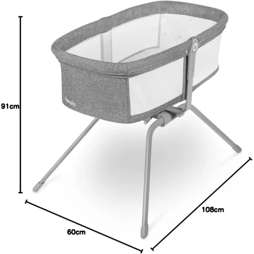 Кроватка Co-sleeper Lionelo Malin Concrete Grey купить в Кишиневе