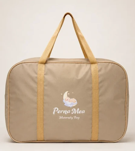 Сумка в роддом PernaMea Maternity Bag Beige, 50x35x20 см купить в Кишиневе