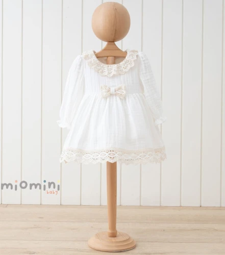 Rochiță cu mânecă lungă Mymio Muslin Ivory (6-9) cumpăra în Chișinau