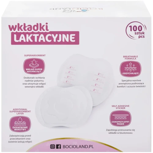 Прокладки для груди Bocioland Superabsorbent, 100 шт. купить в Кишиневе