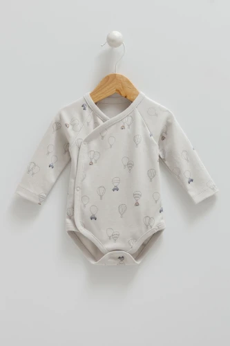 Body cu mâneca lungă Caramell Flaying Cars Grey, 2 buc. (0L) cumpăra în Chișinau