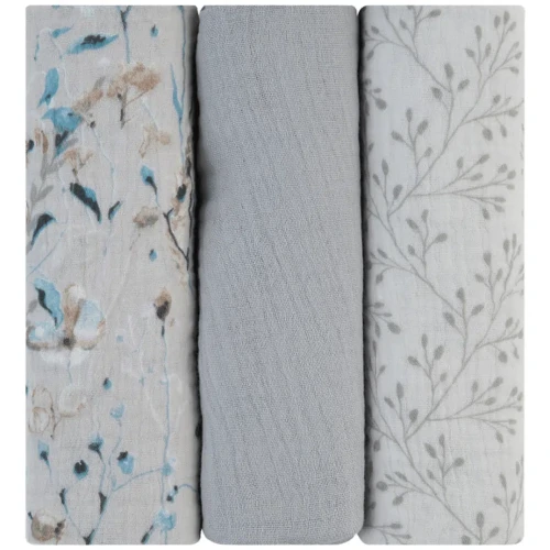 Pelinci din muselina KikkaBoo Dreamy Fields Grey (75x75 cm), 3 buc. cumpăra în Chișinau