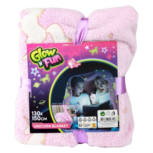 Одеяло Toi-Toys Glow Fun Unicorn, 130x150 см купить в Кишиневе