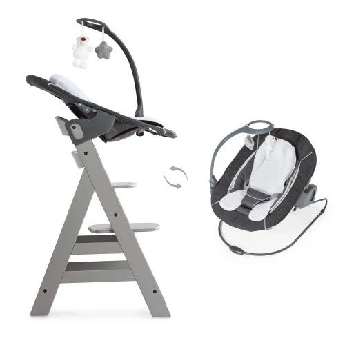 Качалка Hauck Alpha Bouncer Deluxe 2 in 1 Melange Grey купить в Кишиневе