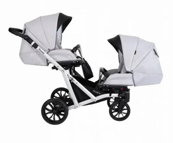 Carucior pentru gemeni Kunert Booster Light Grey cumpăra în Chișinau