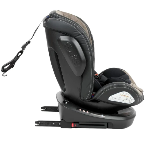 Автокресло 0-36кг Isofix KikkaBoo Stark Beige, поворотное 360 купить в Кишиневе