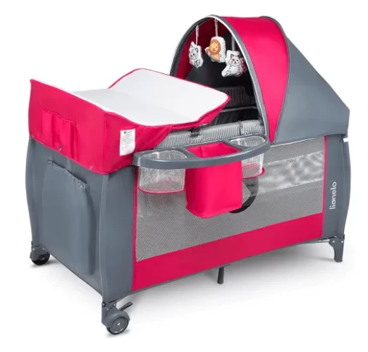 Манеж-кровать 2 в 1 Lionelo Sven Plus Pink Rose купить в Кишиневе