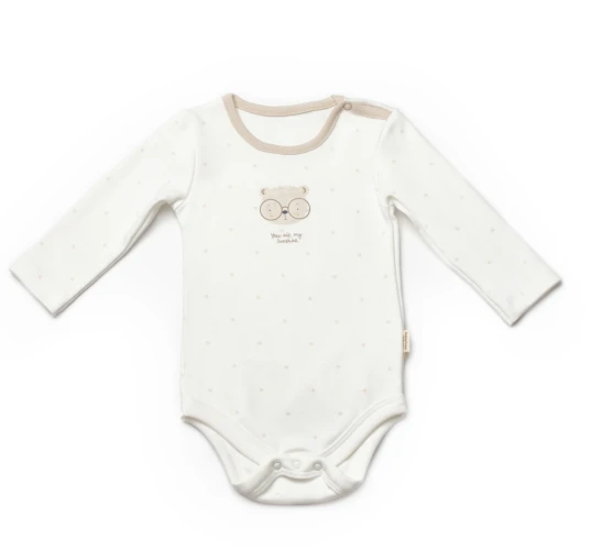 Боди с длинным рукавом BabyCosy Ecru & Ivory, 2 шт. (6-9М) купить в Кишиневе