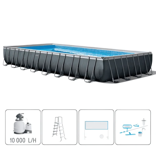 Бассейн для детей Intex Ultra XTR Frame Rectangular + фильтрующий насос 10000 л/ч, 54368 литров купить в Кишиневе