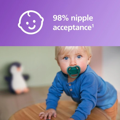Ортодонтические силиконовые соски Philips Avent Air Blue&Green (6–18 мес.), 2 шт. купить в Кишиневе