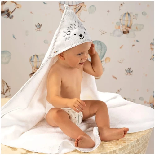 Prosop de baie Akuku Hedgehog White, 100x100 cm cumpăra în Chișinau